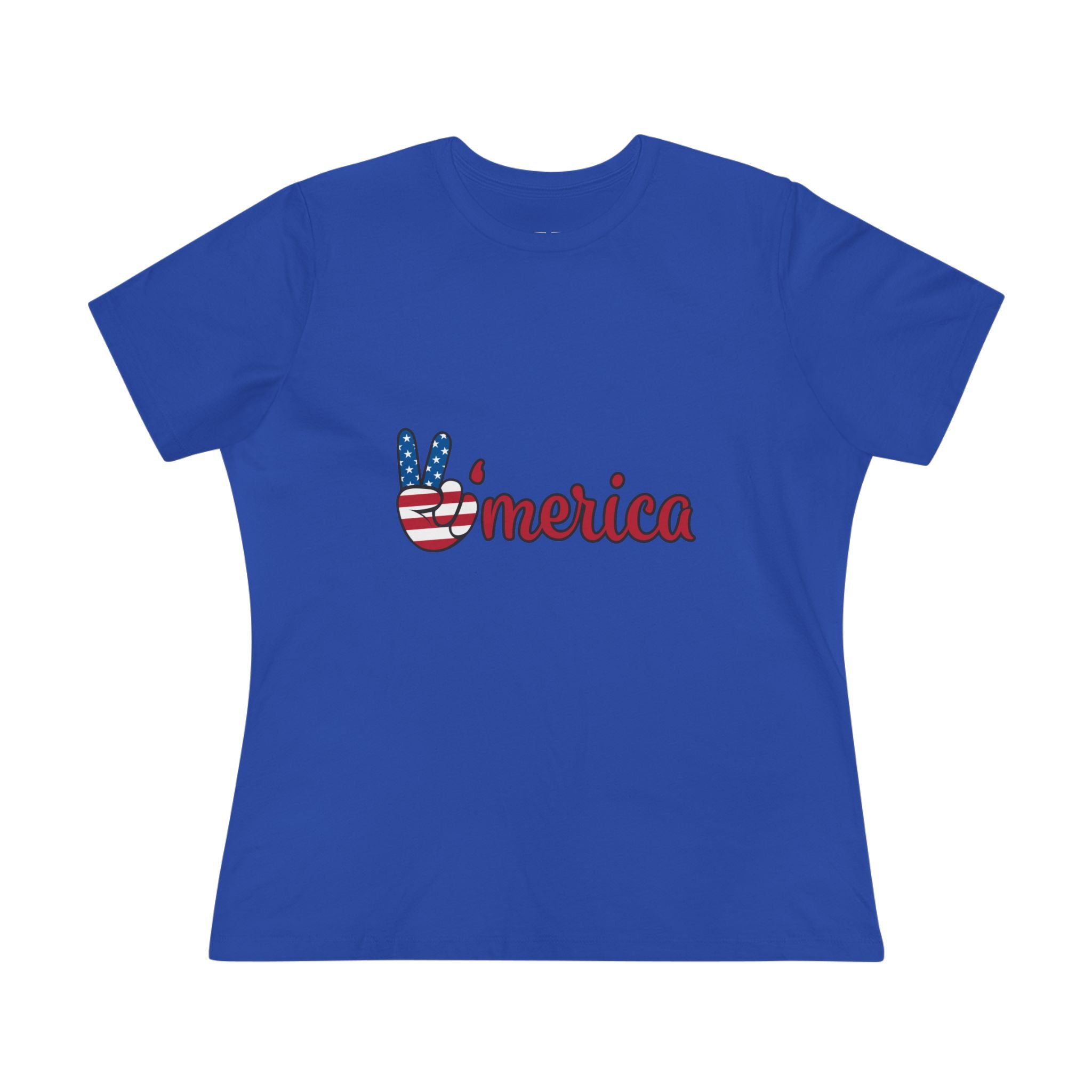 'Merica Peace Sign Tee — Women's Patriotic 4th of July Shirt