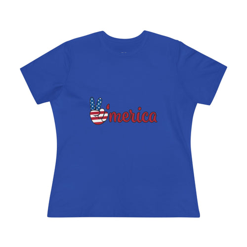 'Merica Peace Sign Tee — Women's Patriotic 4th of July Shirt
