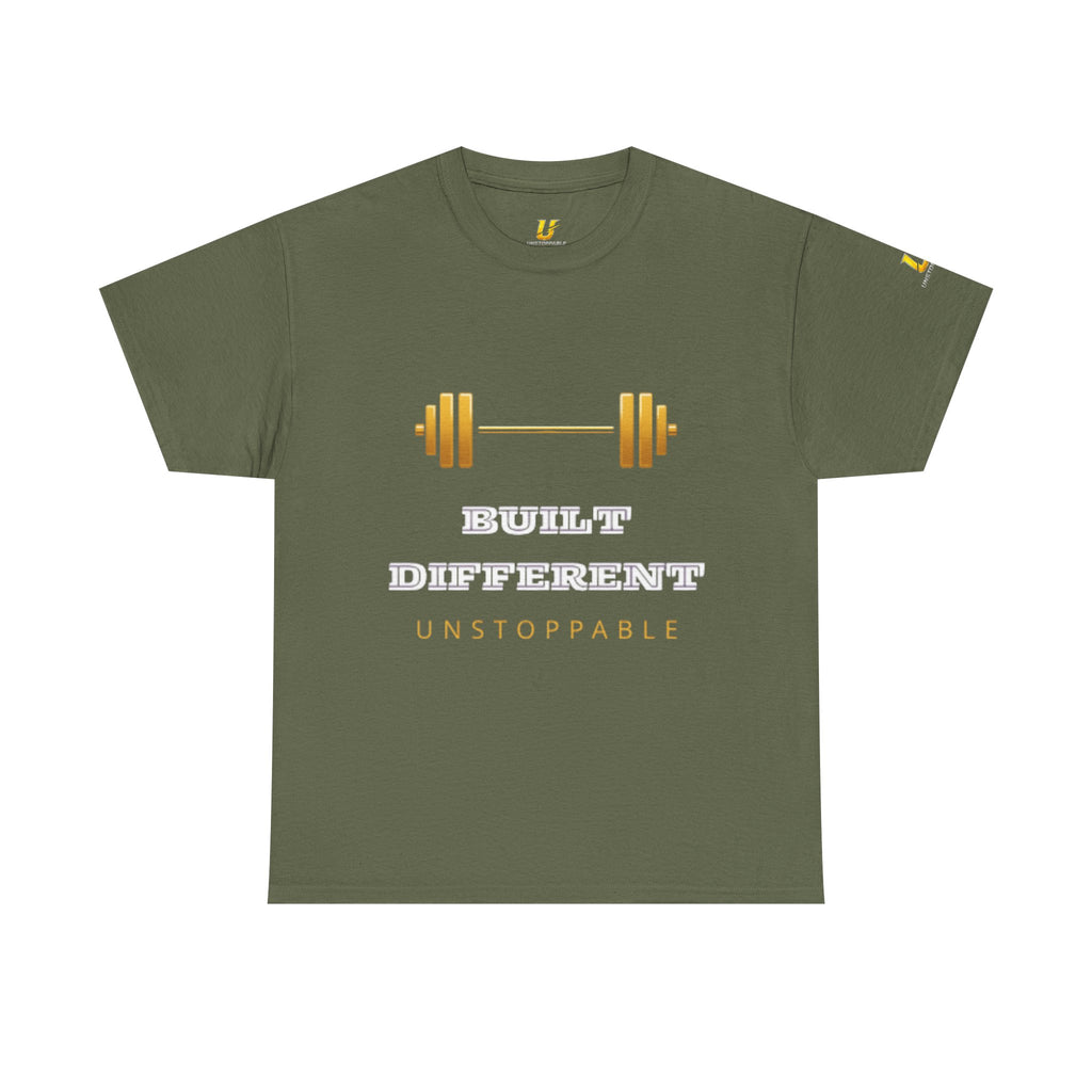 Built Different Unstoppable Gym T-Shirt – Men's Cotton Tee