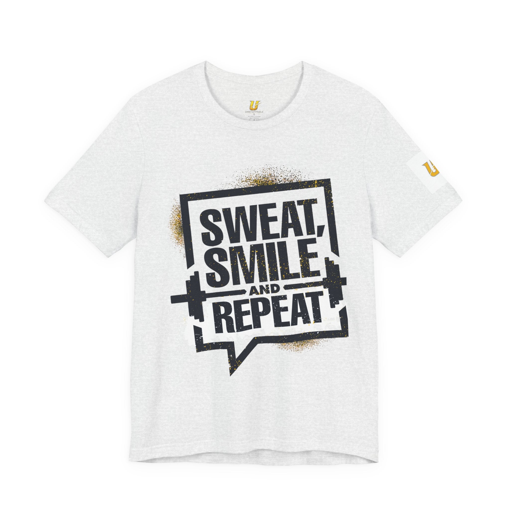 Sweat, Smile and Repeat Tee — Motivational Workout T‑Shirt