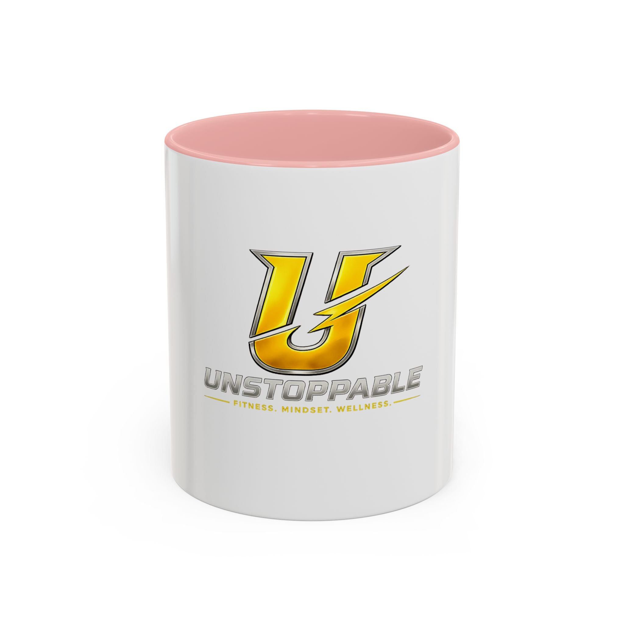 Unstoppable U Logo Accent Coffee Mug — Motivational 11/15oz Tea & Coffee Cup