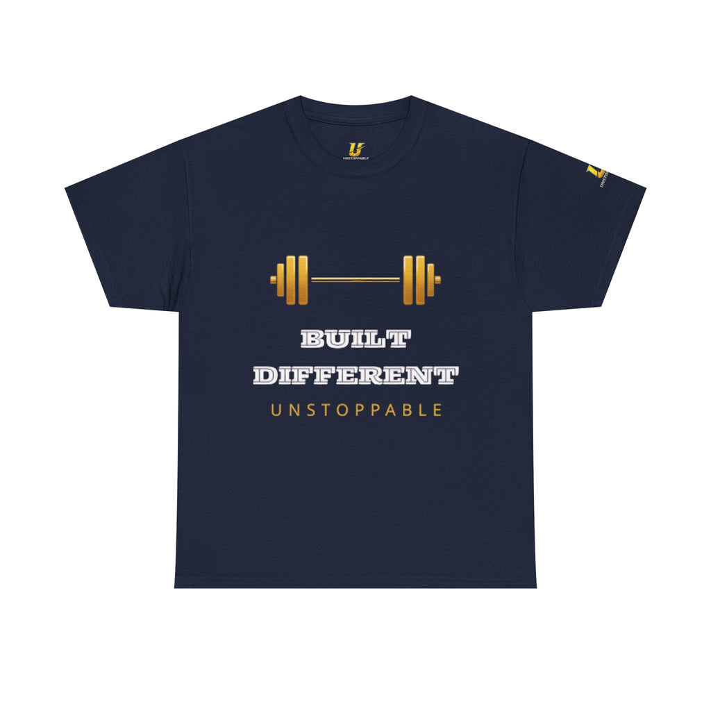 Built Different Unstoppable Gym T-Shirt – Men's Cotton Tee