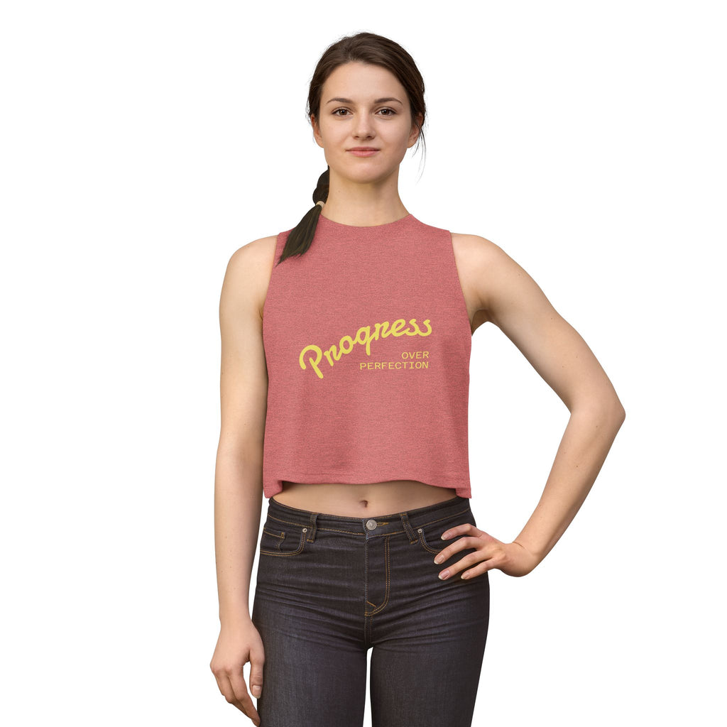 Progress Over Perfection Crop Top — Motivational Women's Tank