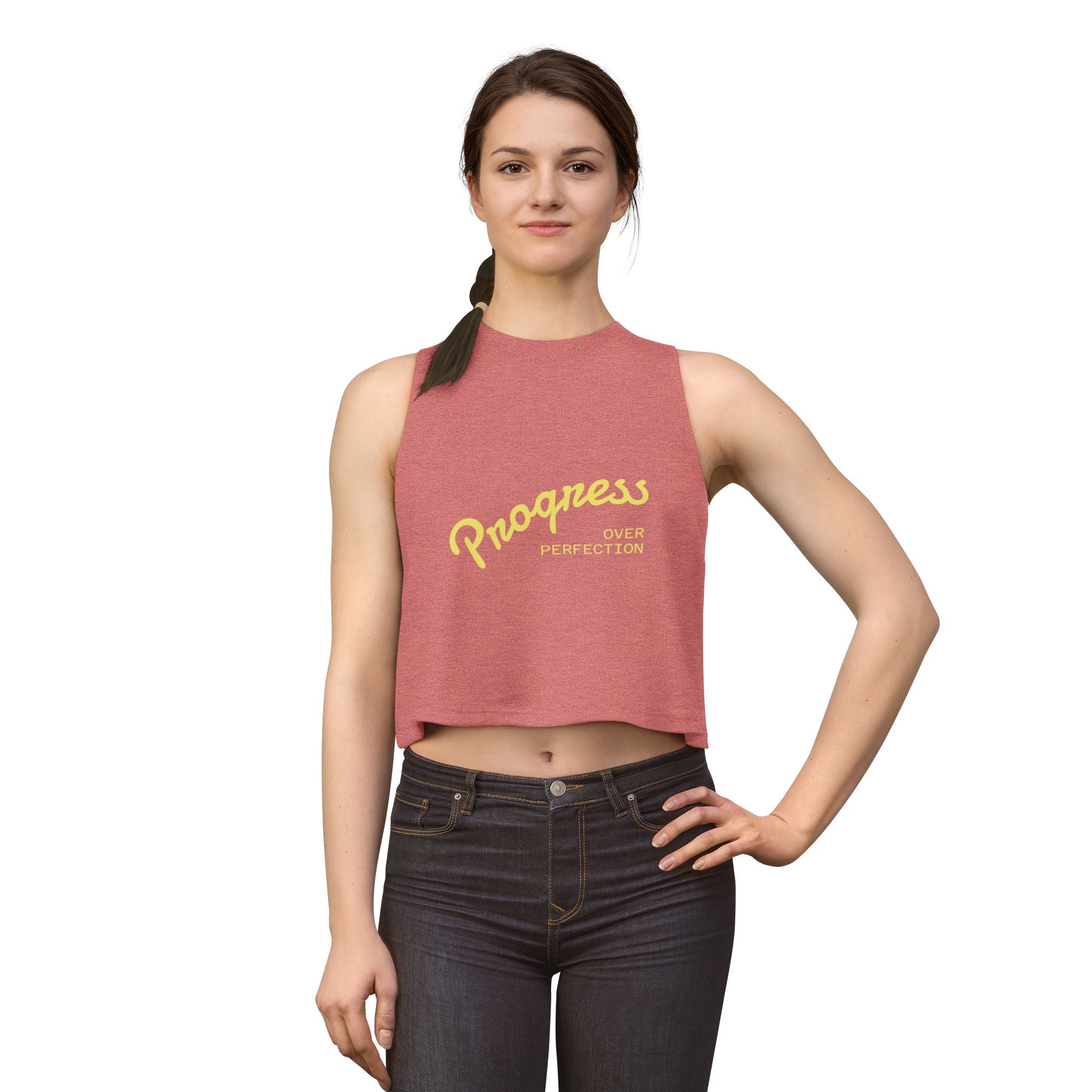 Progress Over Perfection Crop Top — Motivational Women's Tank