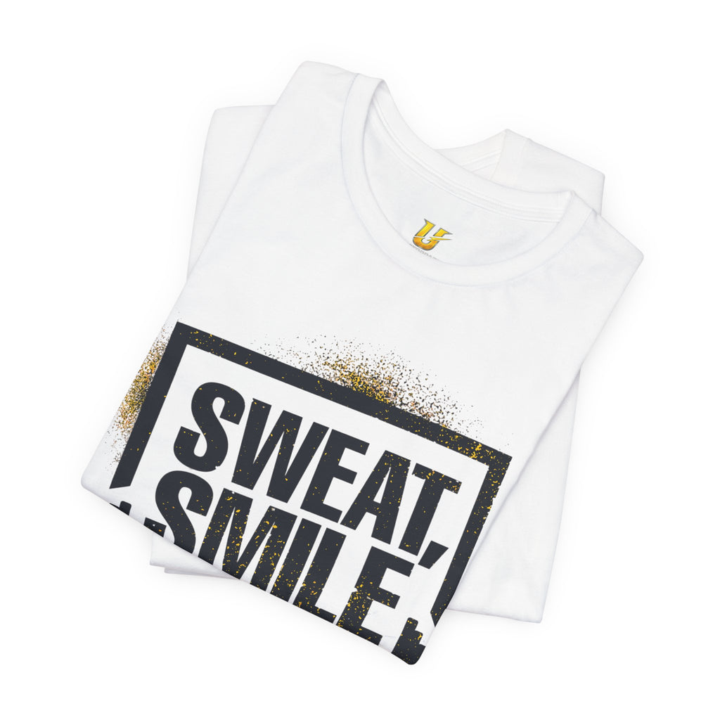 Sweat, Smile and Repeat Tee — Motivational Workout T‑Shirt