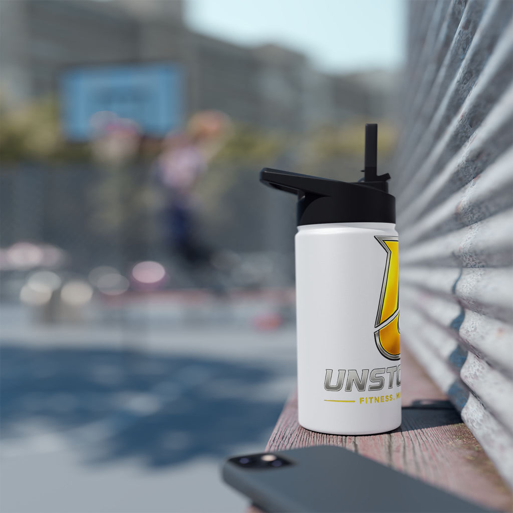 Unstoppable Yellow Lightning Stainless Steel Water Bottle — Motivational Sports Bottle