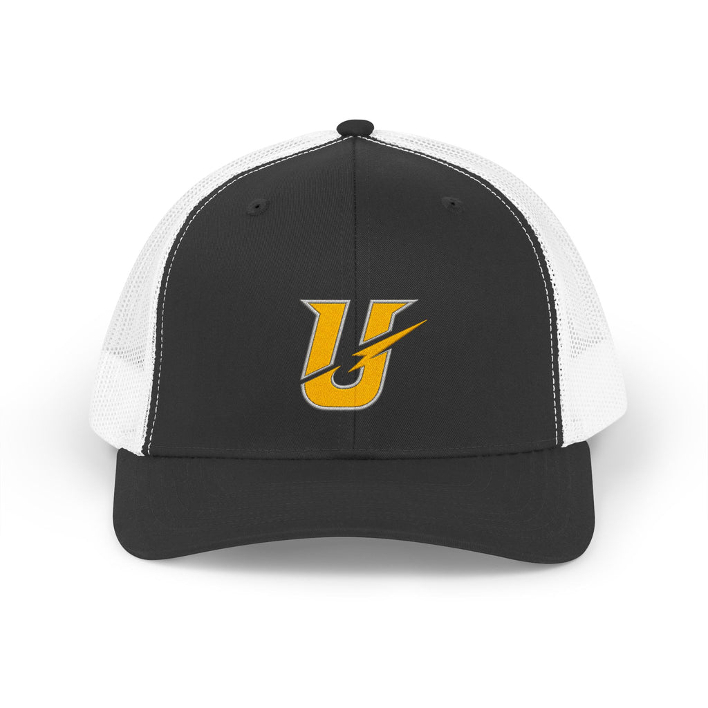 Retro Trucker Hat with Yellow Lightning 'U' Patch