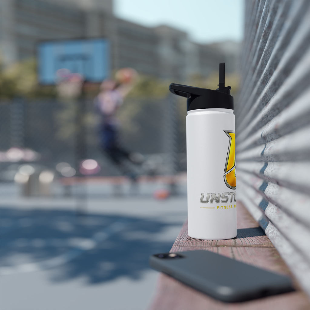 Unstoppable Yellow Lightning Stainless Steel Water Bottle — Motivational Sports Bottle