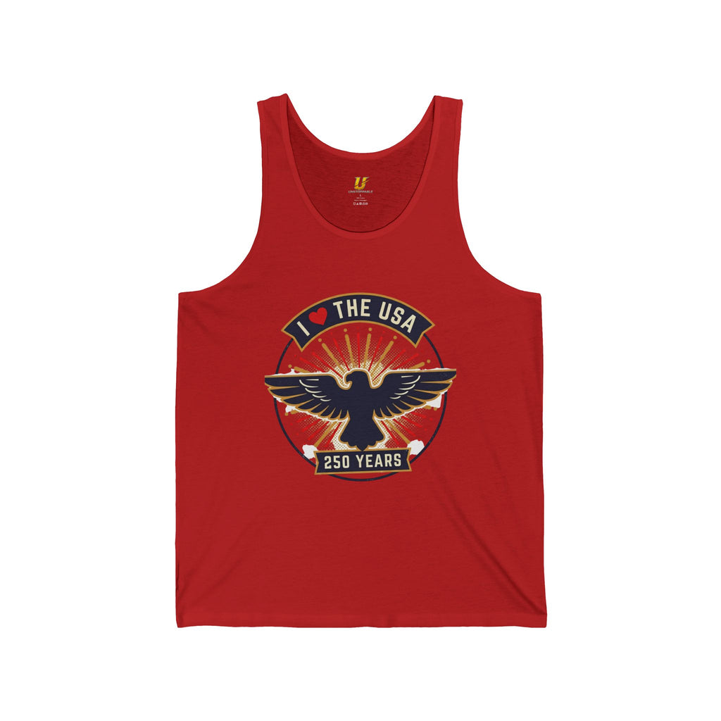 USA 250 Years Eagle Tank Top — Patriotic Independence Day Memorial Tee