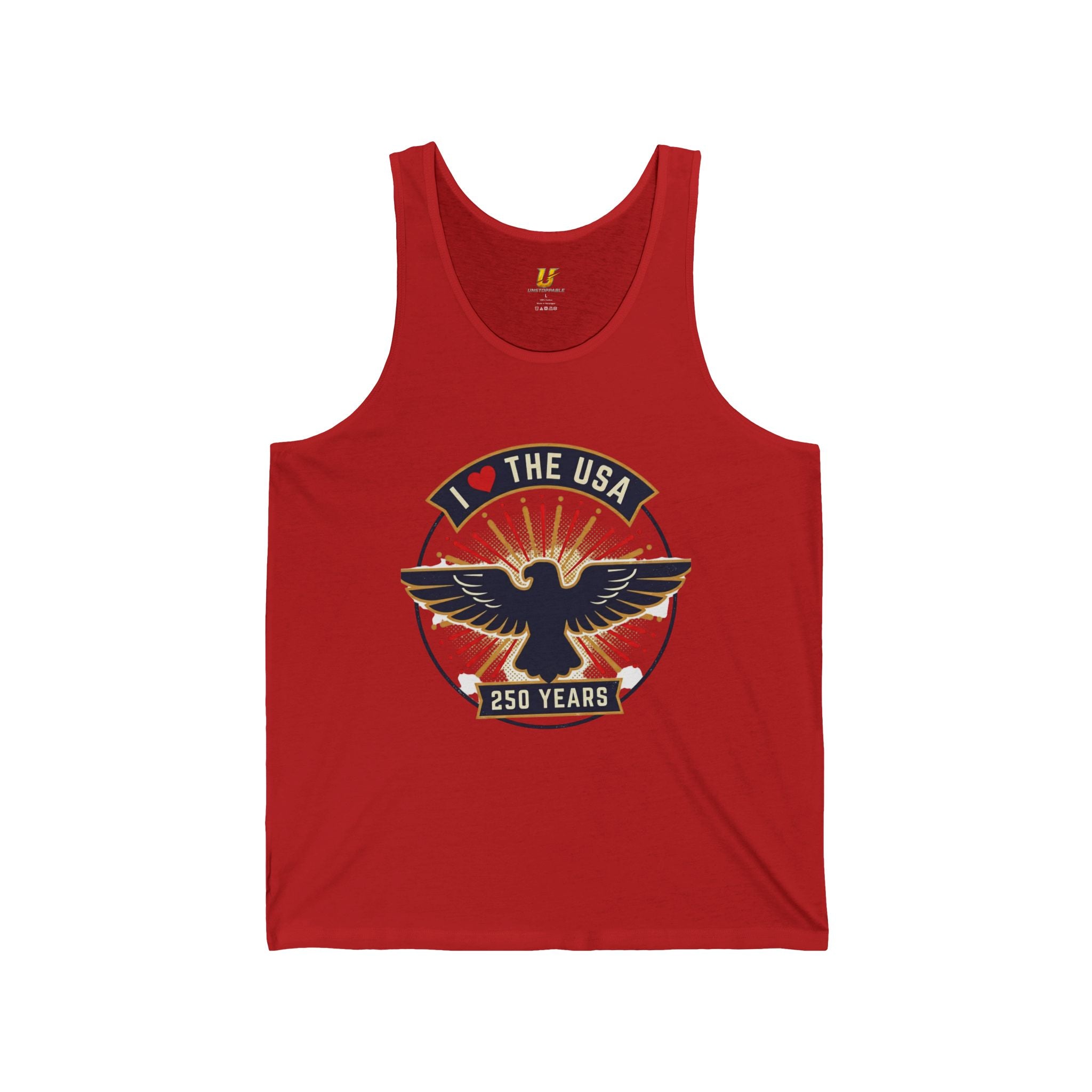 USA 250 Years Eagle Tank Top — Patriotic Independence Day Memorial Tee
