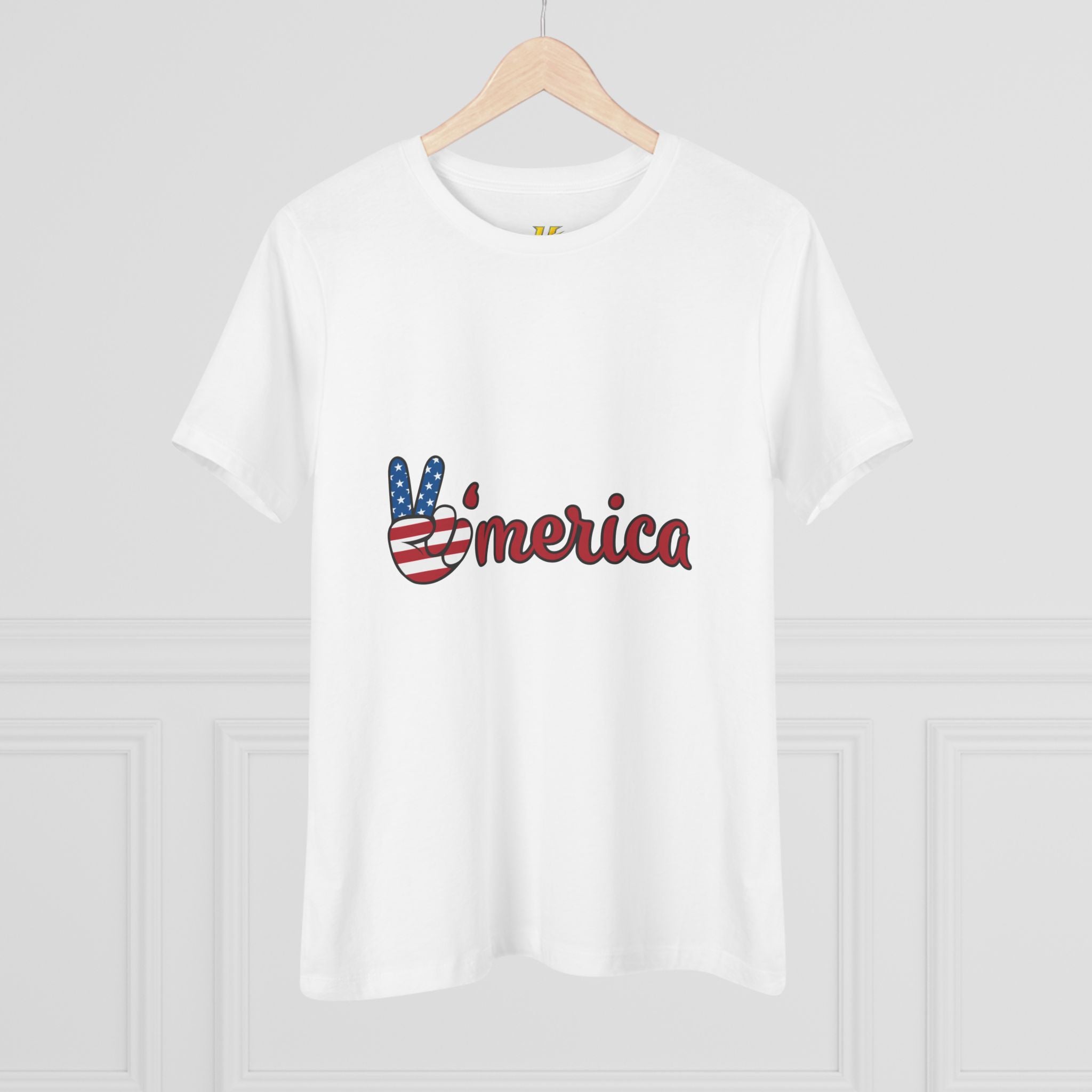 'Merica Peace Sign Tee — Women's Patriotic 4th of July Shirt