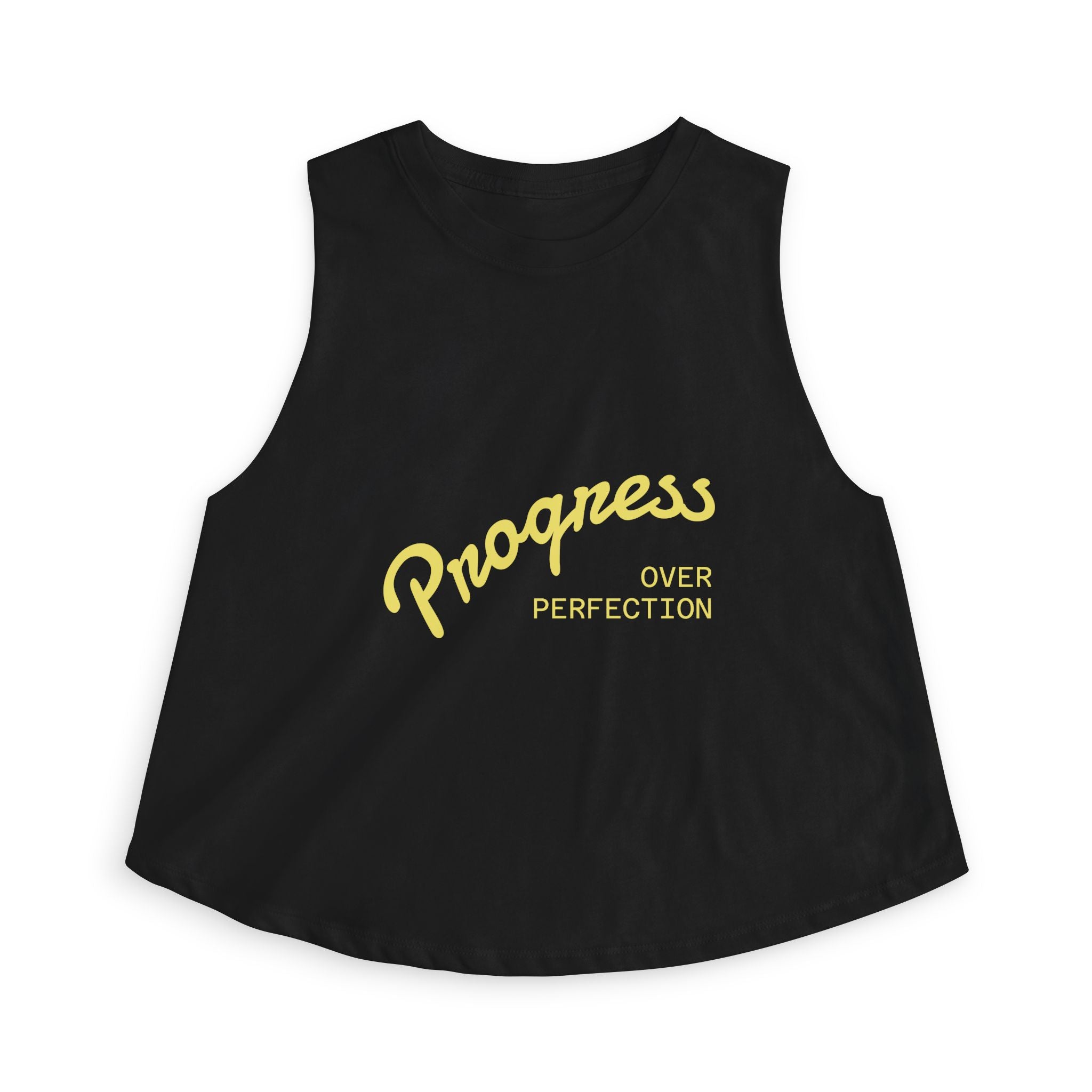 Progress Over Perfection Crop Top — Motivational Women's Tank
