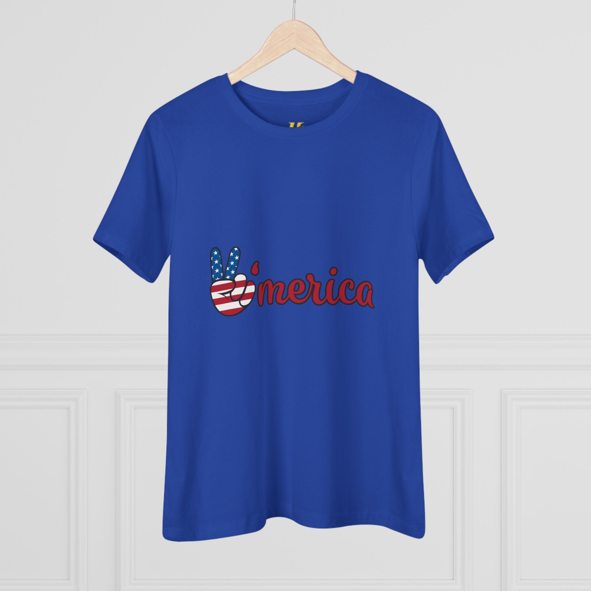'Merica Peace Sign Tee — Women's Patriotic 4th of July Shirt