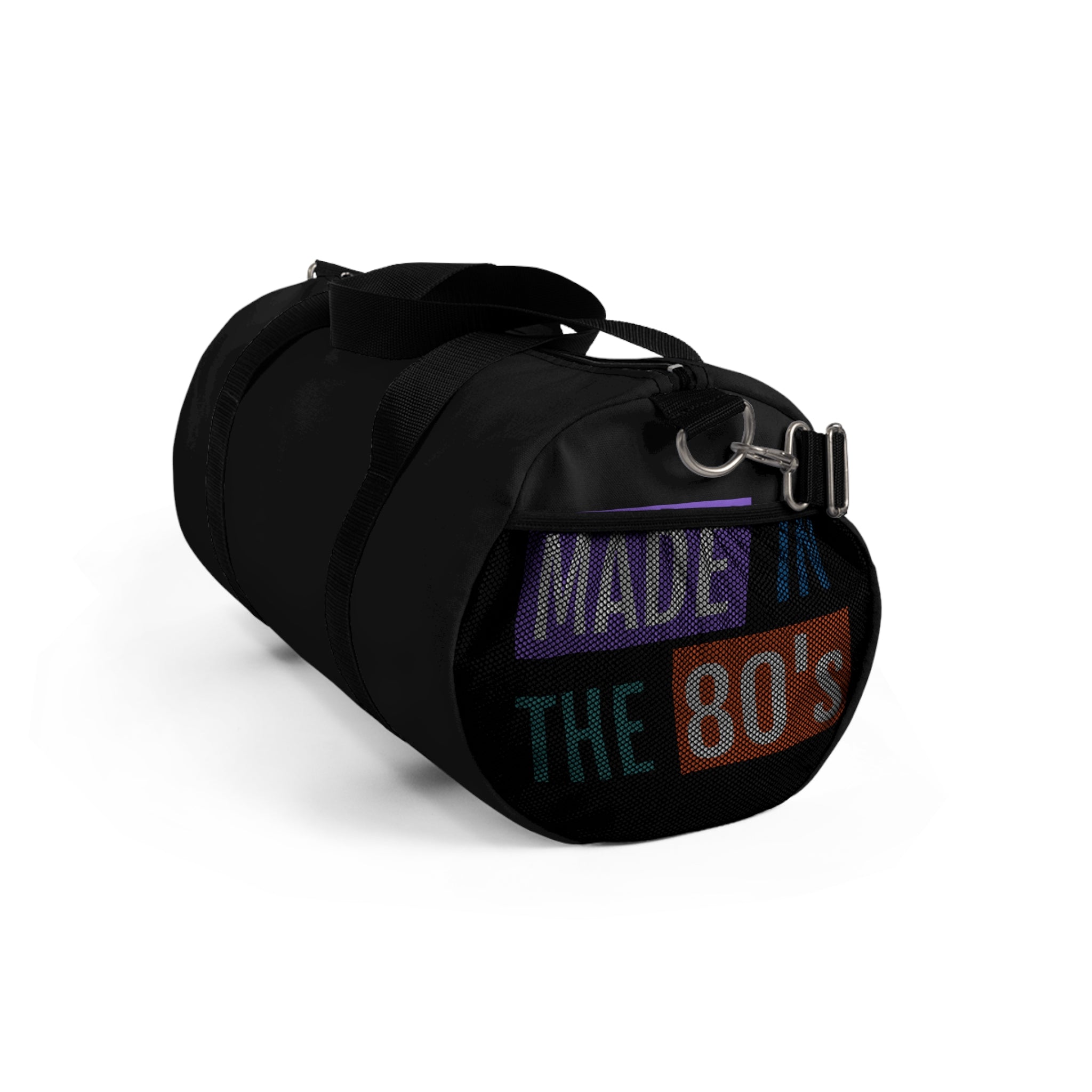 Made In [Place] Black Athletic Duffel Bag — Spacious Weekender Gym Travel Tote