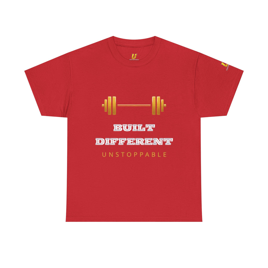Built Different Unstoppable Gym T-Shirt – Men's Cotton Tee