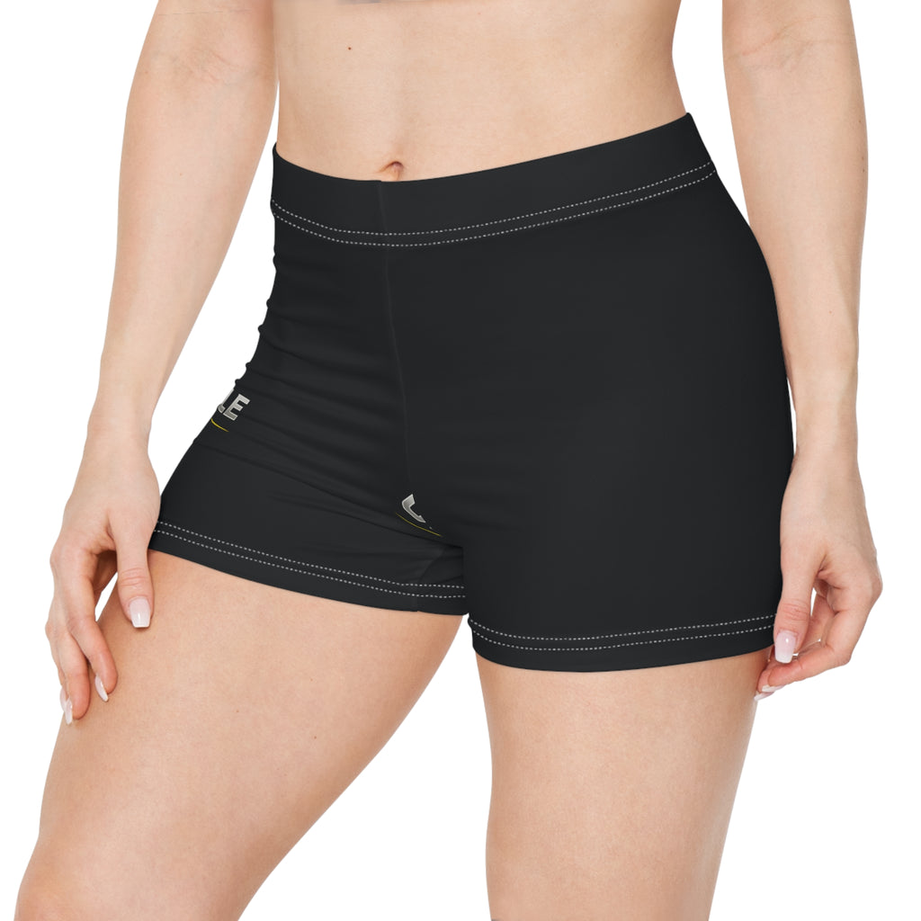 Unstoppable Logo Women's Fitness Shorts – Black Athletic AOP