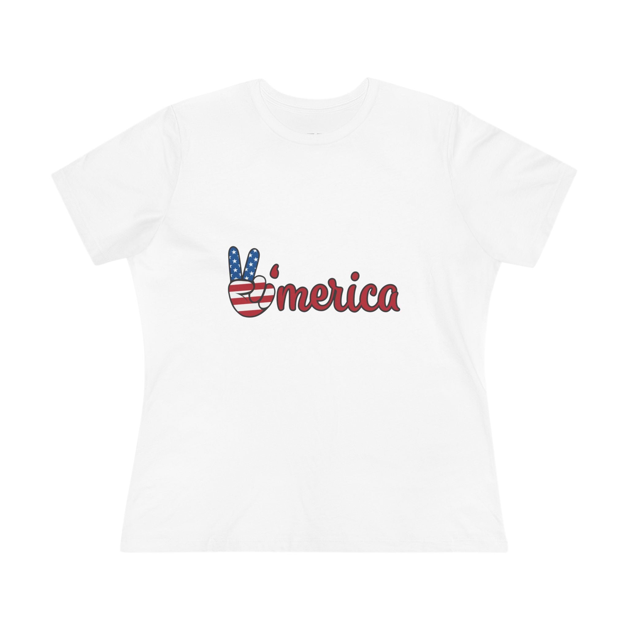 'Merica Peace Sign Tee — Women's Patriotic 4th of July Shirt