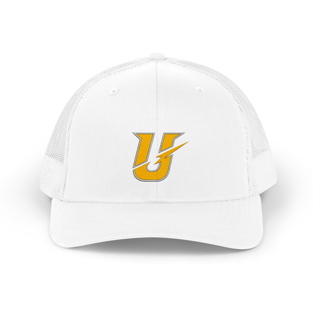 Retro Trucker Hat with Yellow Lightning 'U' Patch