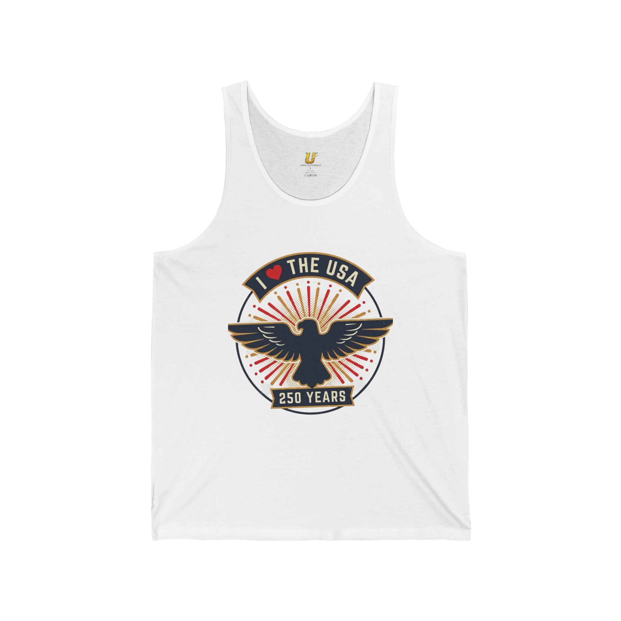 USA 250 Years Eagle Tank Top — Patriotic Independence Day Memorial Tee