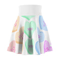 Conversation Heart Skater Skirt — Pastel "XOXO" Valentine Pattern
