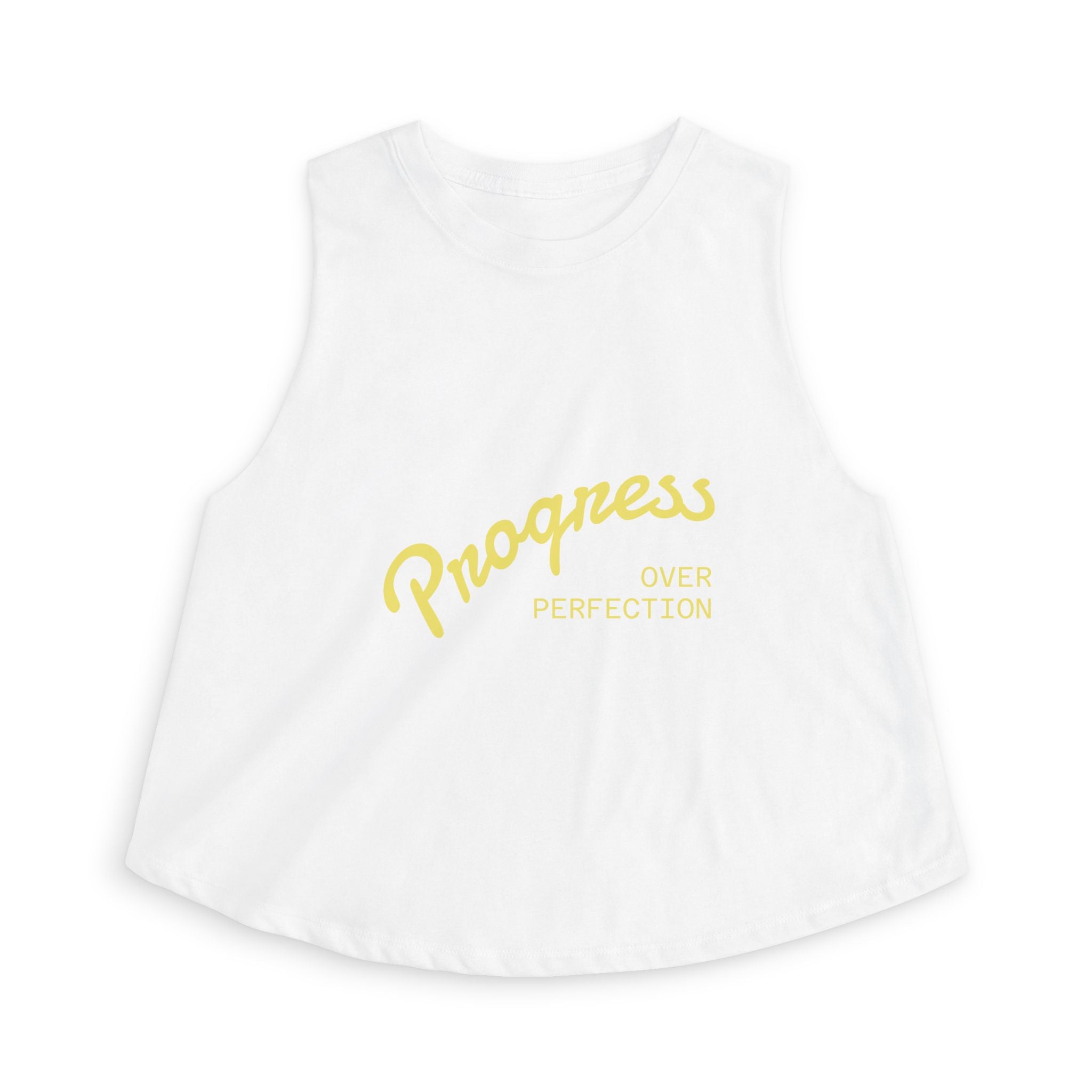 Progress Over Perfection Crop Top — Motivational Women's Tank