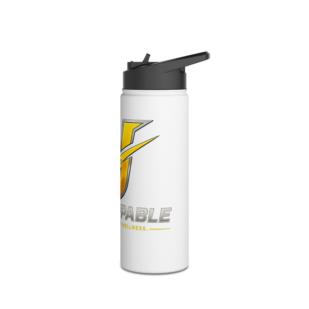 Unstoppable Yellow Lightning Stainless Steel Water Bottle — Motivational Sports Bottle