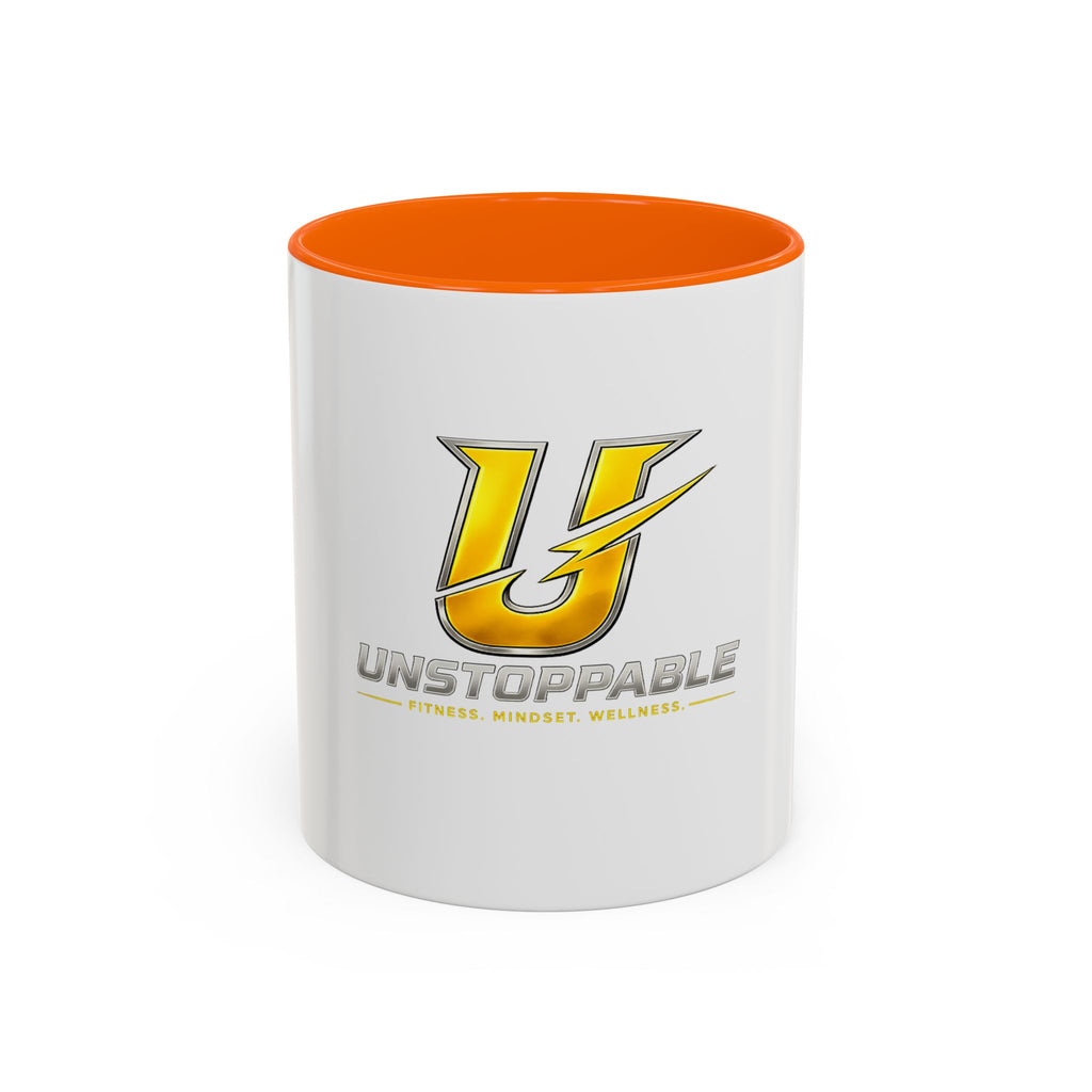Unstoppable U Logo Accent Coffee Mug — Motivational 11/15oz Tea & Coffee Cup