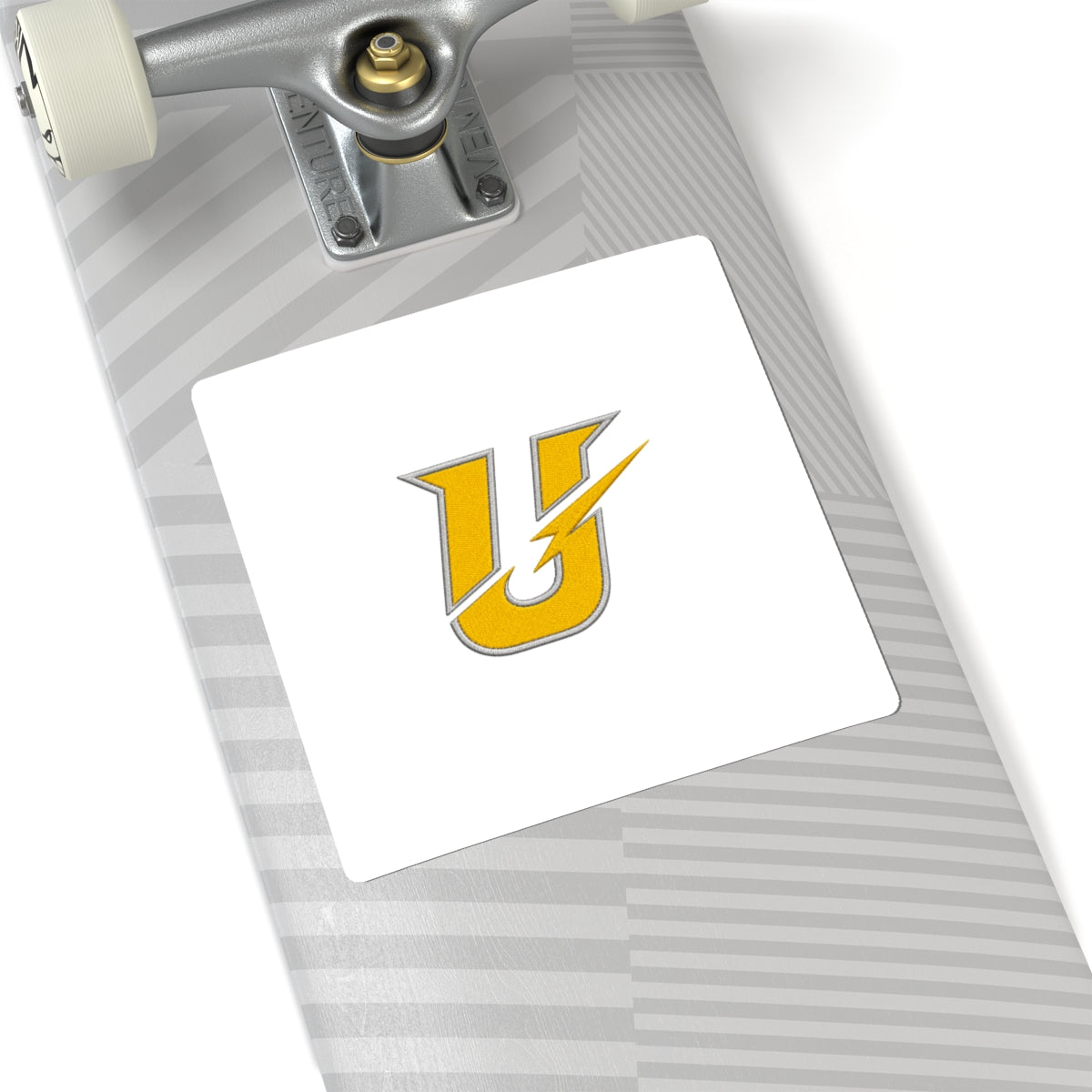 Gold Lightning U Sticker — Sports Team Logo Kiss-Cut Vinyl Sticker
