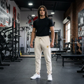 Embroidered Compass Logo Sweatpants — Garment-Dyed Fleece Joggers