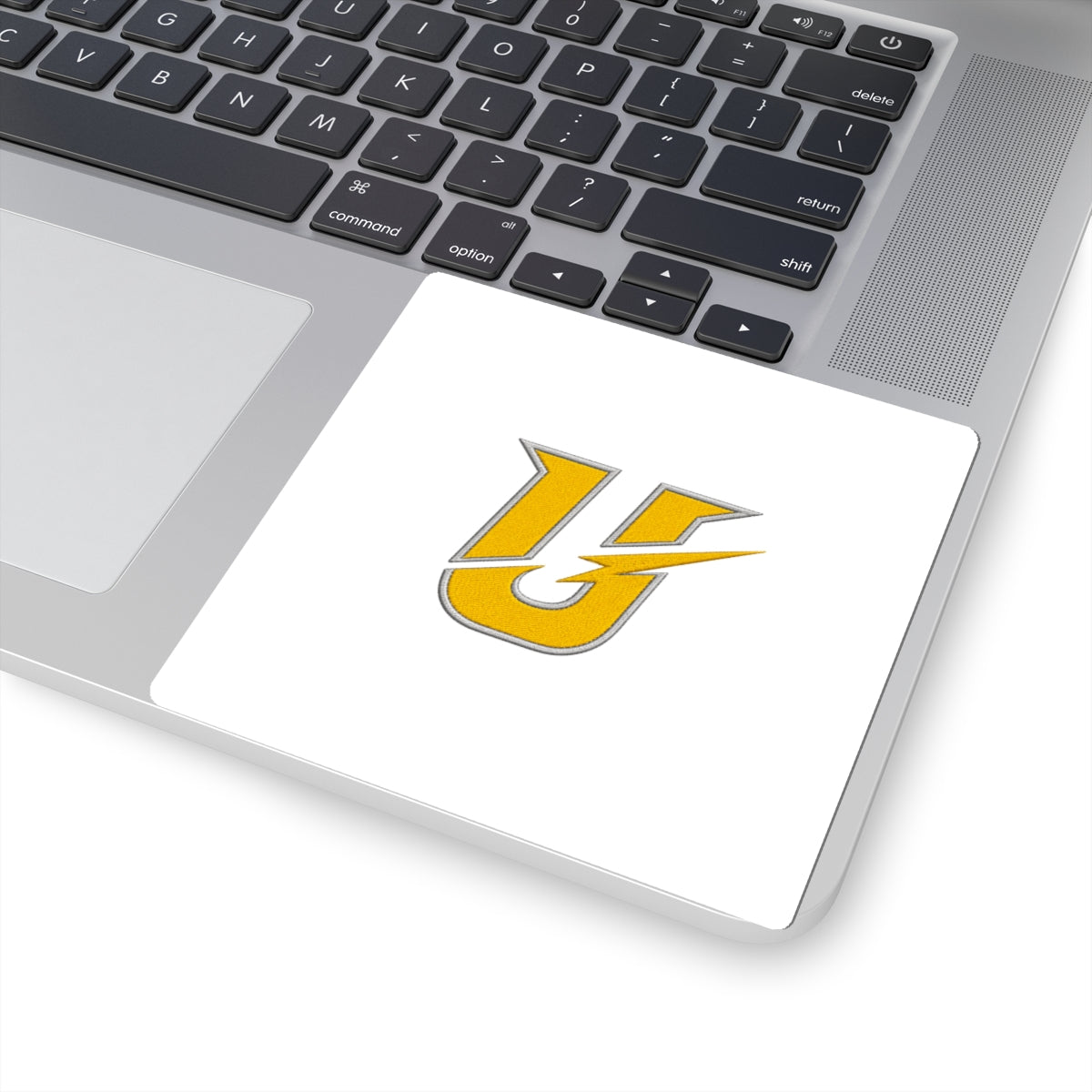 Gold Lightning U Sticker — Sports Team Logo Kiss-Cut Vinyl Sticker