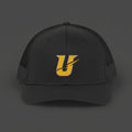 Retro Trucker Hat with Yellow Lightning 'U' Patch