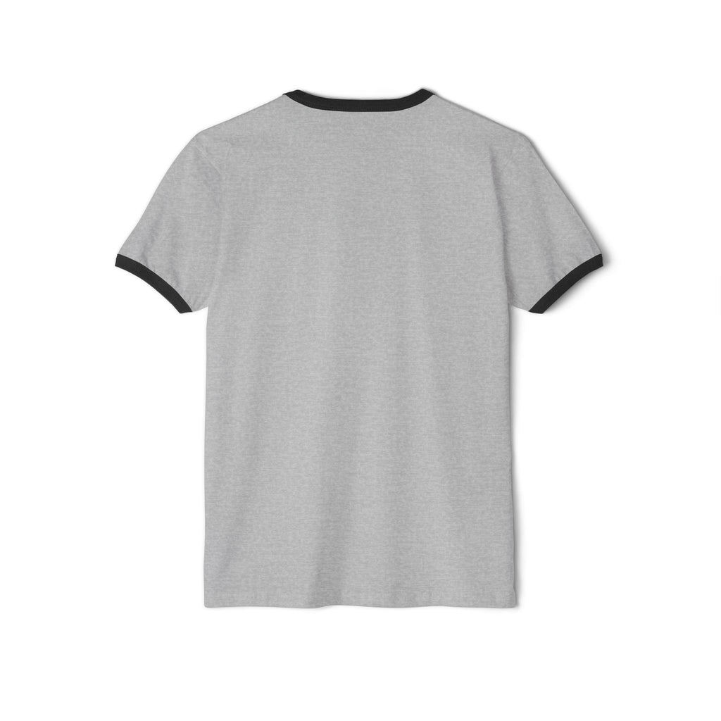 Ringer T-Shirt — "Fueled by Coffee, Built by Determination" Vintage Coffee Tee