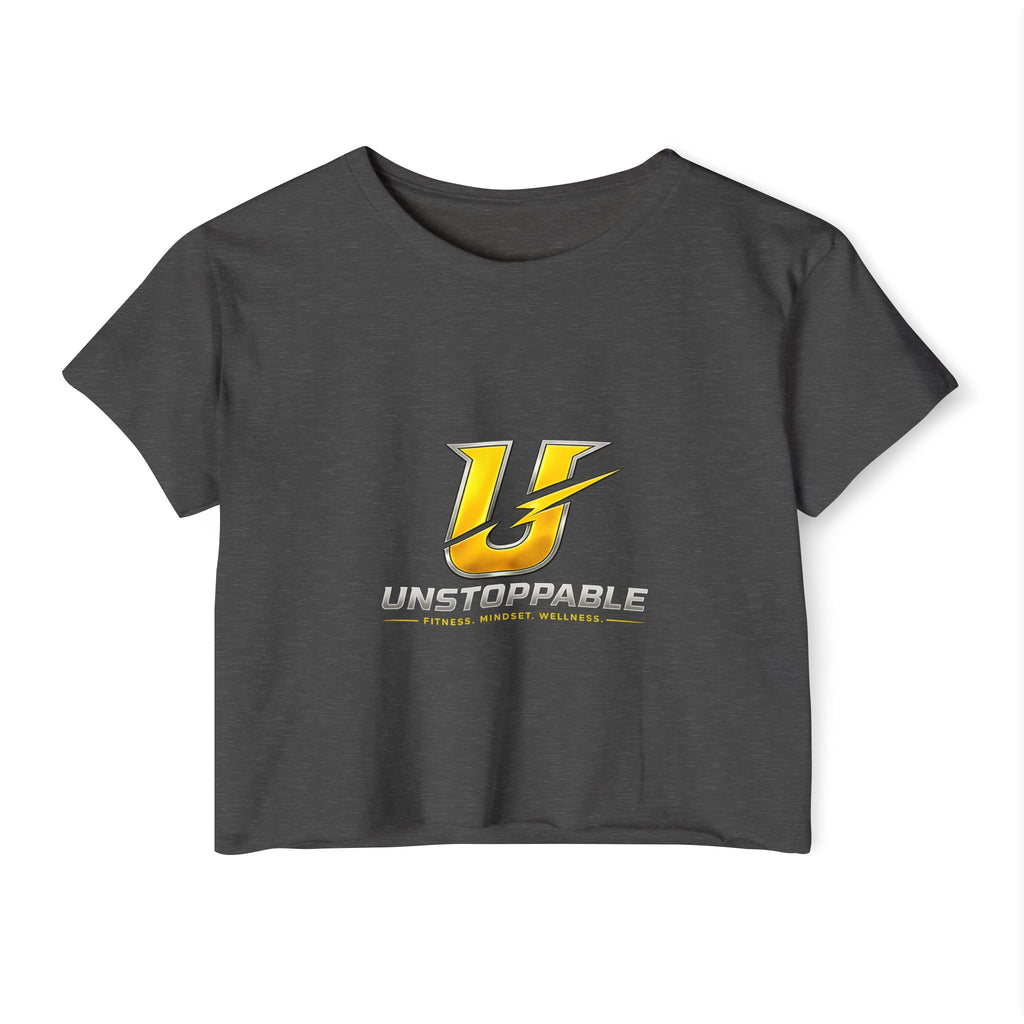 Unstoppable Logo Crop Top — Women's workout Graphic Tee