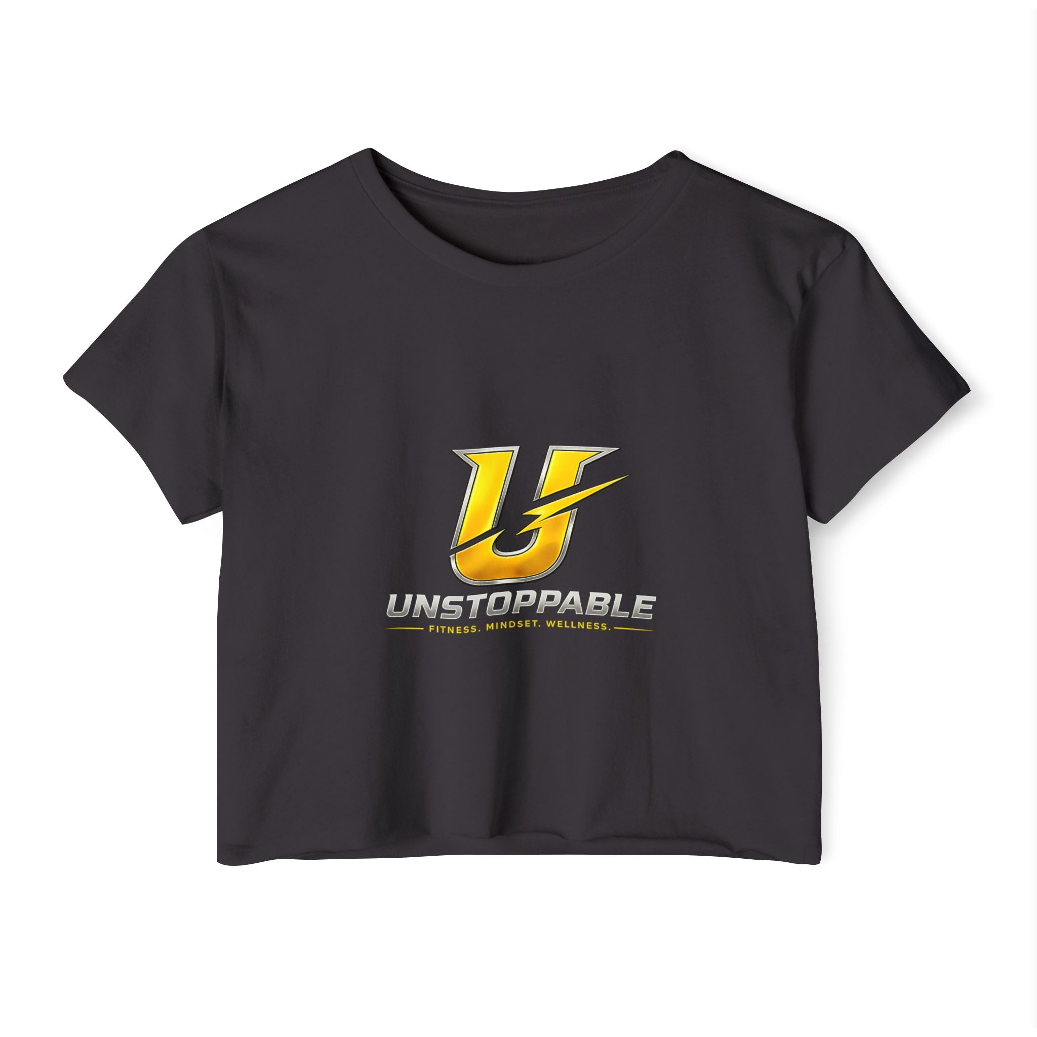 Unstoppable Logo Crop Top — Women's workout Graphic Tee