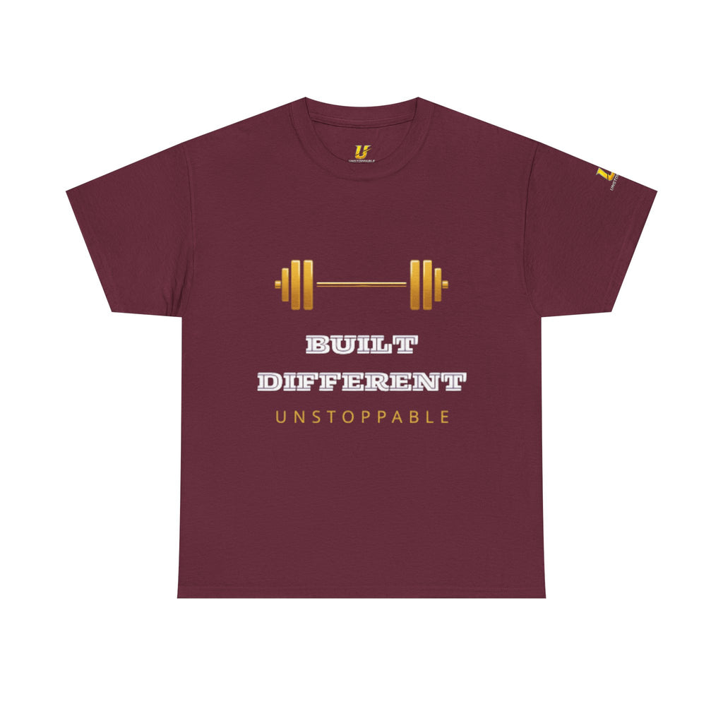 Built Different Unstoppable Gym T-Shirt – Men's Cotton Tee