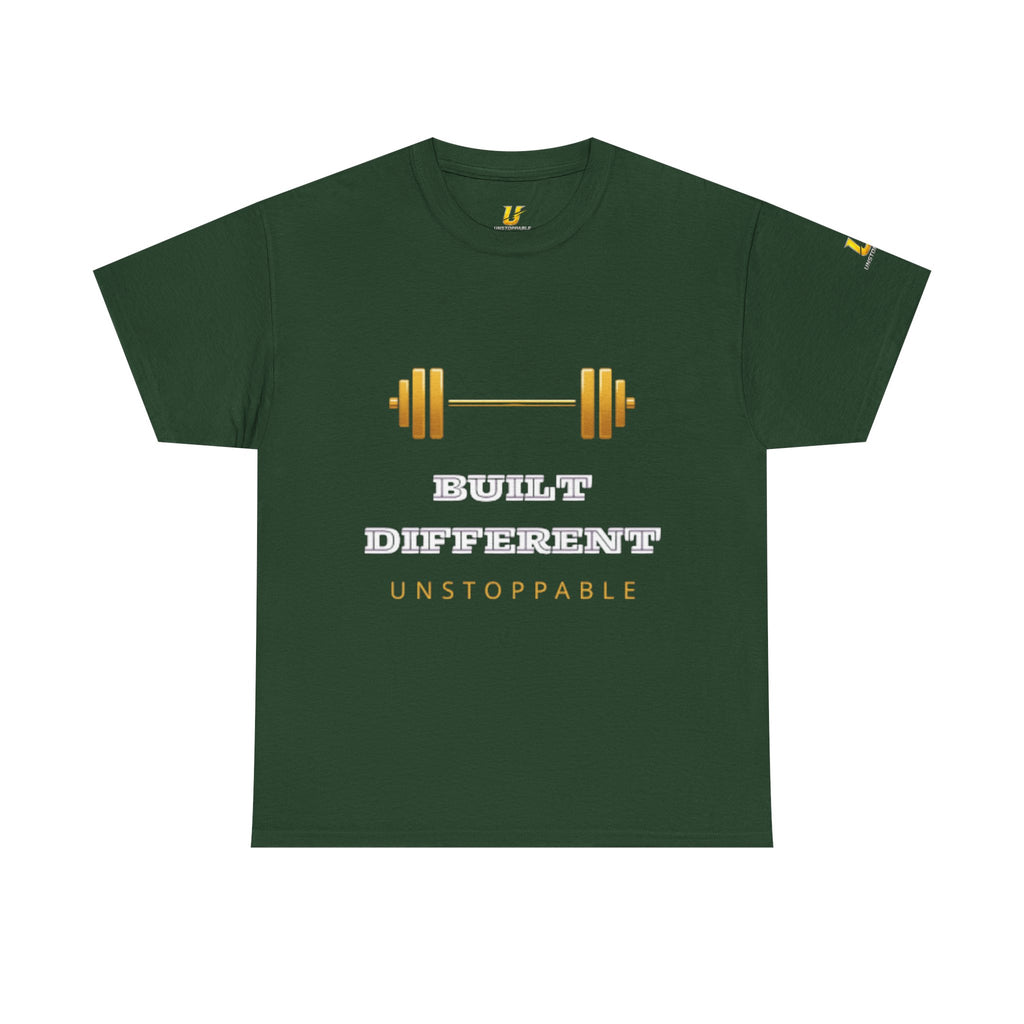 Built Different Unstoppable Gym T-Shirt – Men's Cotton Tee