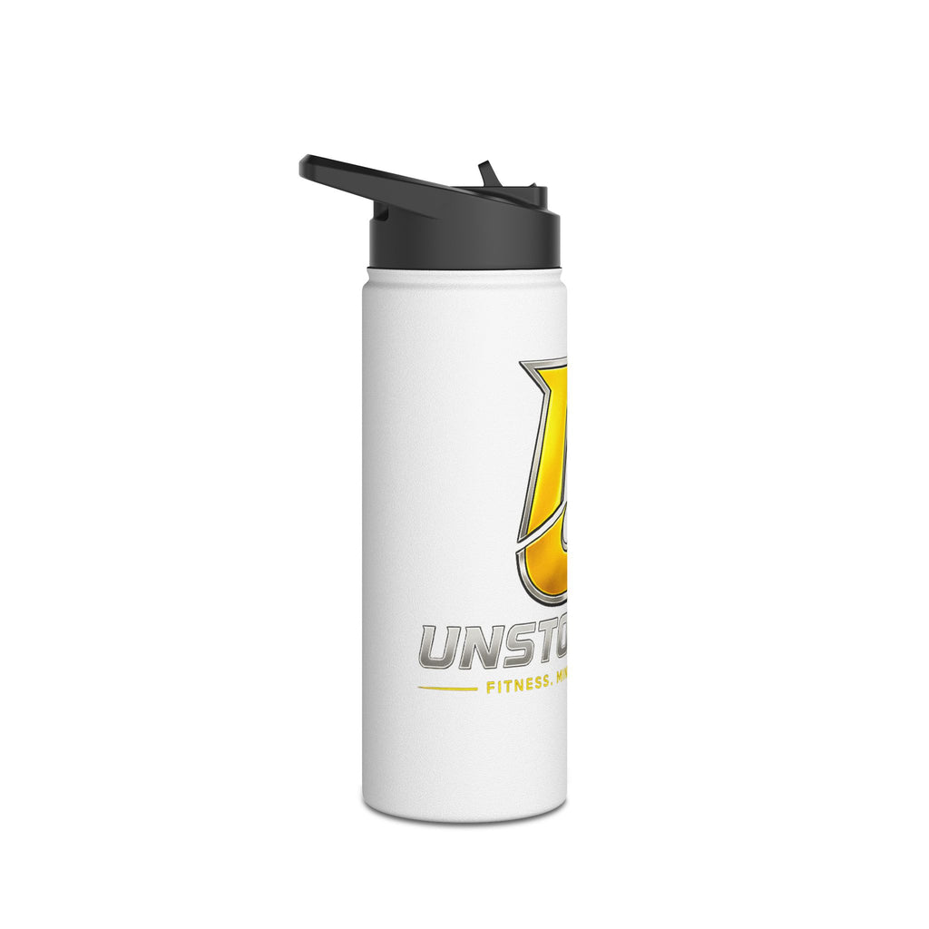 Unstoppable Yellow Lightning Stainless Steel Water Bottle — Motivational Sports Bottle