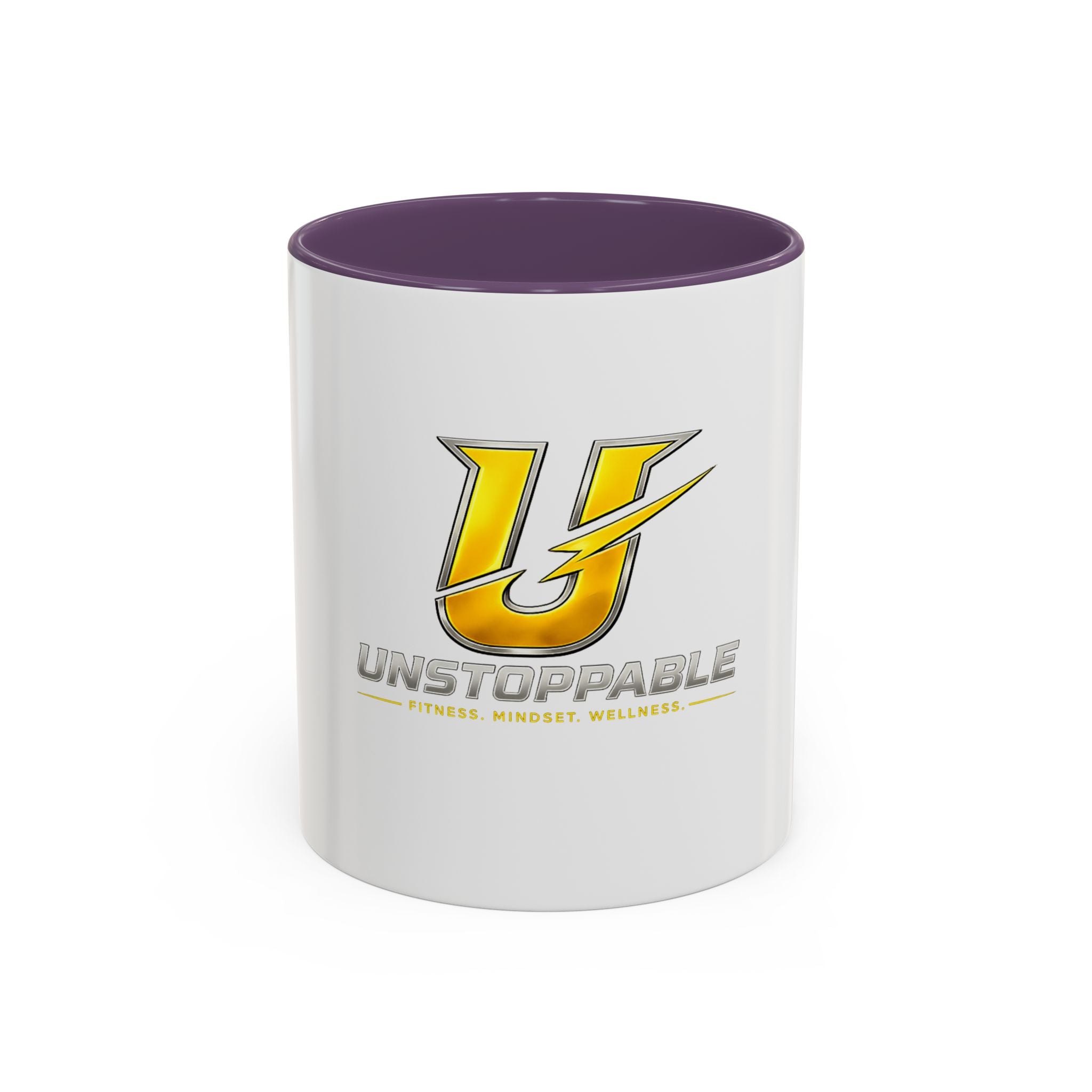 Unstoppable U Logo Accent Coffee Mug — Motivational 11/15oz Tea & Coffee Cup