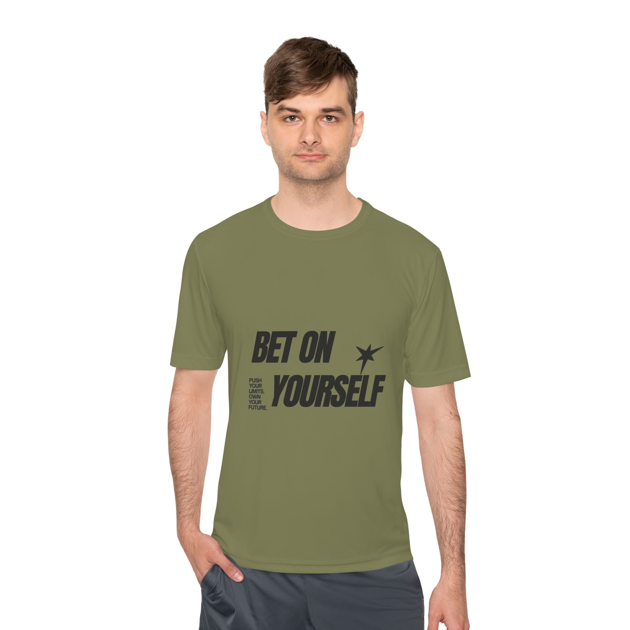 Motivational Gym Tee — “Wear the Mindset” Moisture-Wicking Workout Shirt