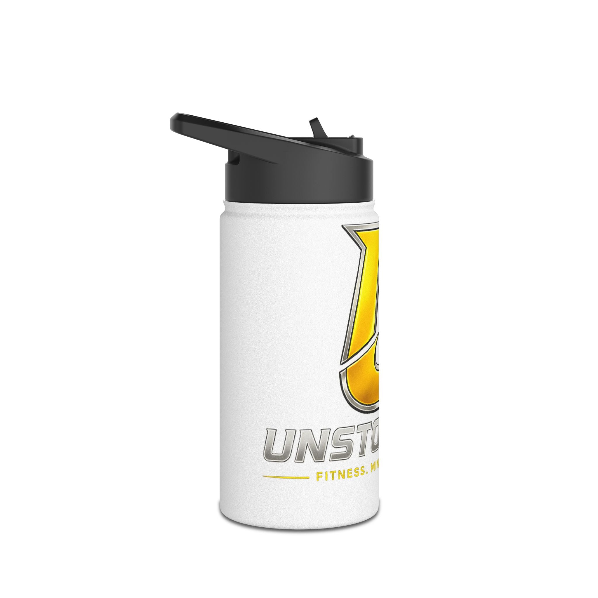 Unstoppable Yellow Lightning Stainless Steel Water Bottle — Motivational Sports Bottle