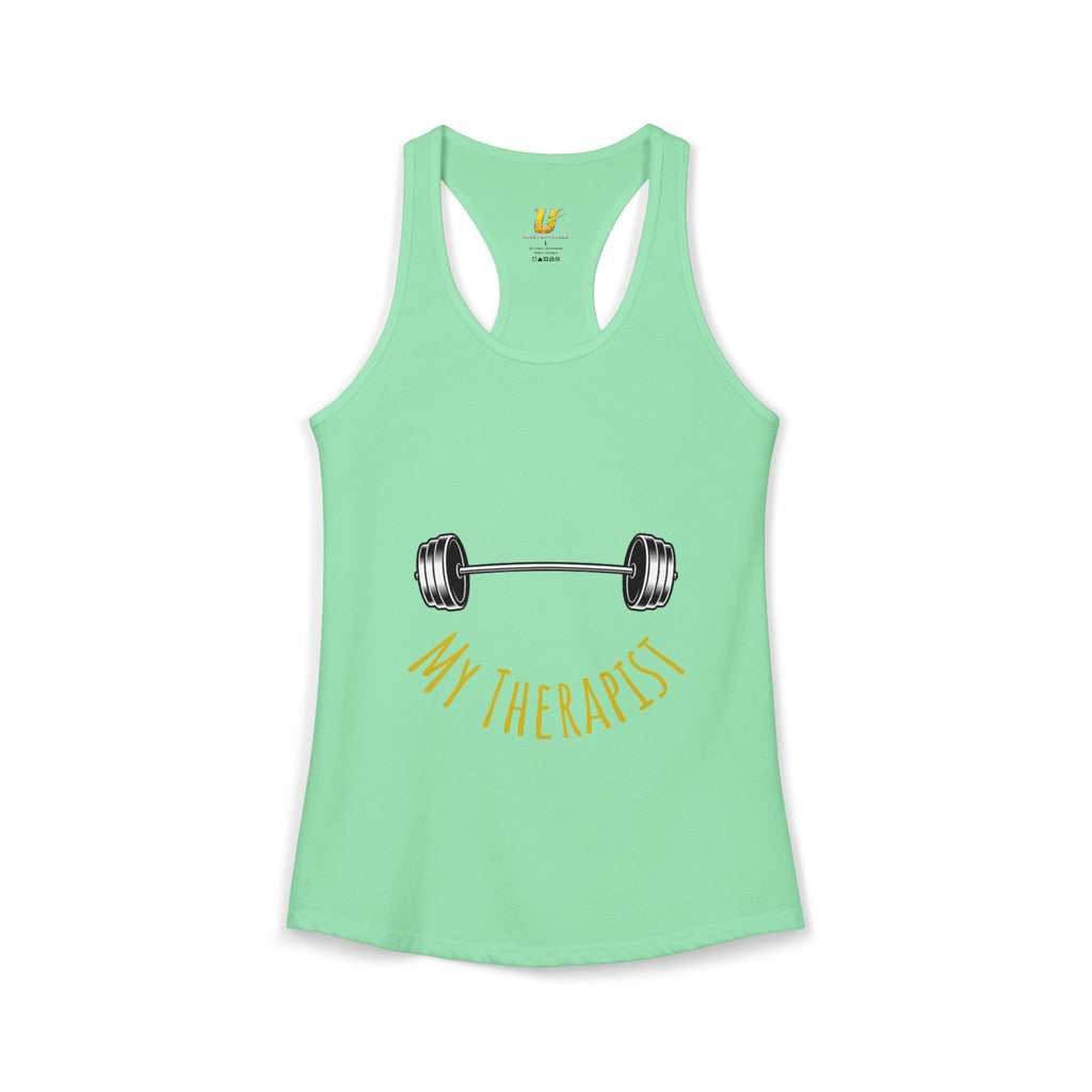 My Therapist Is a Barbell Women's Racerback Gym Tank