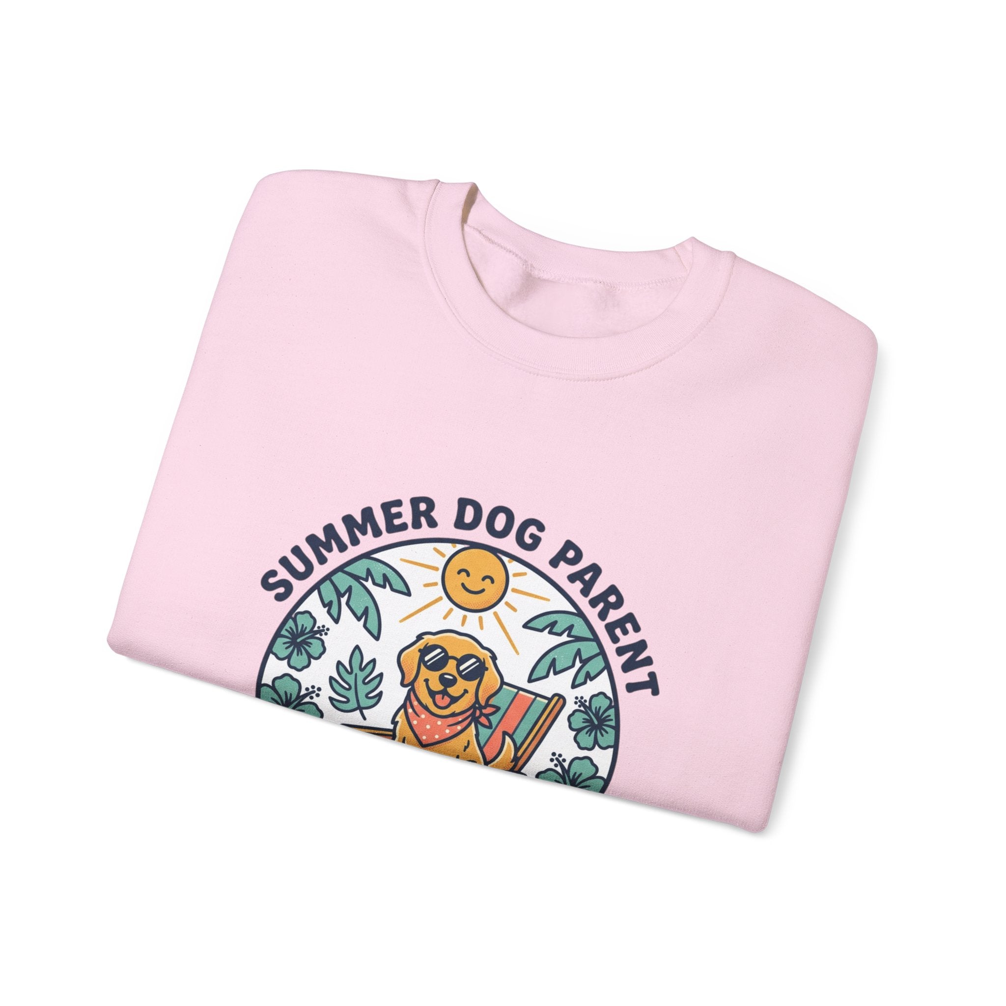 Dog Mom Sweatshirt - "Summer Dog Parent" Cute Beach Pup Crewneck