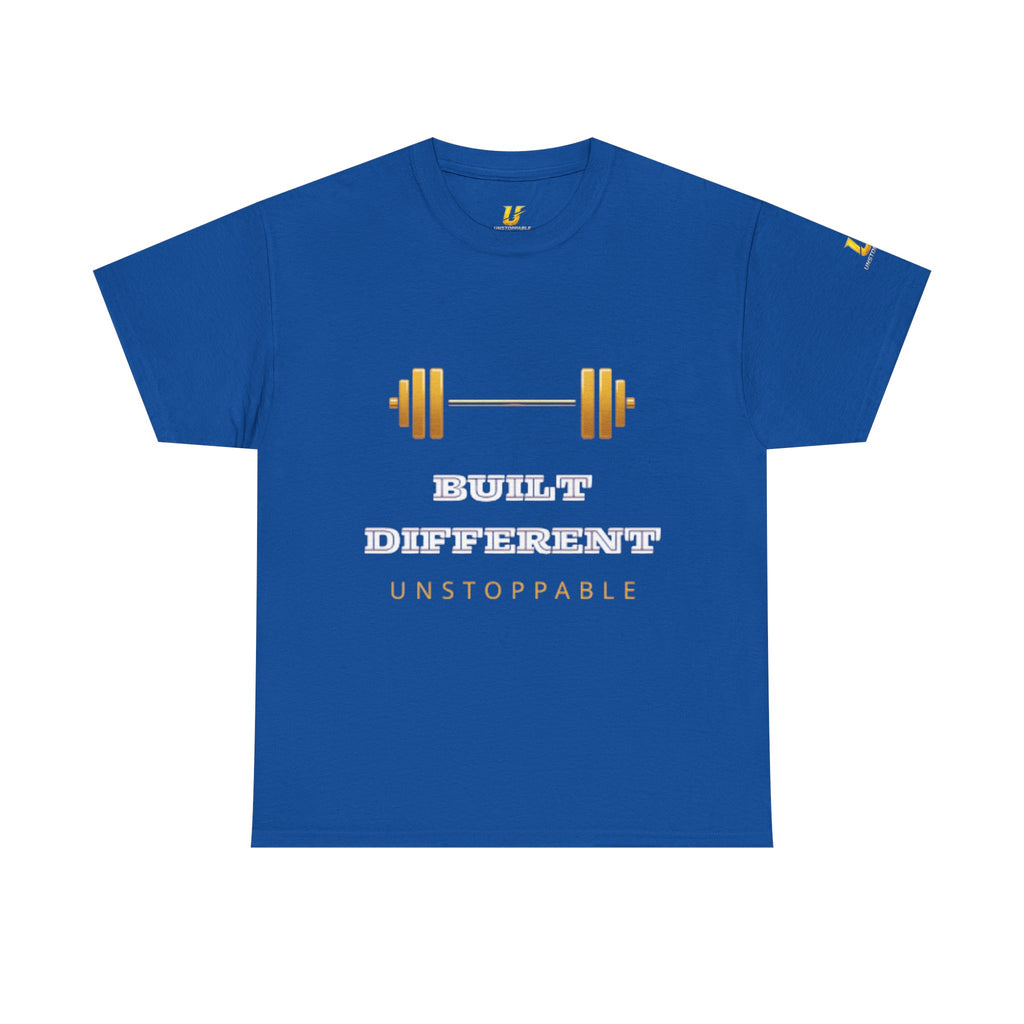 Built Different Unstoppable Gym T-Shirt – Men's Cotton Tee