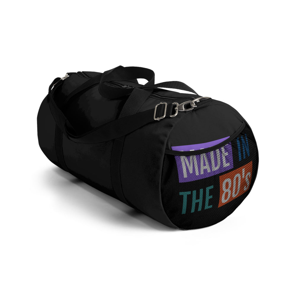 Made In [Place] Black Athletic Duffel Bag — Spacious Weekender Gym Travel Tote