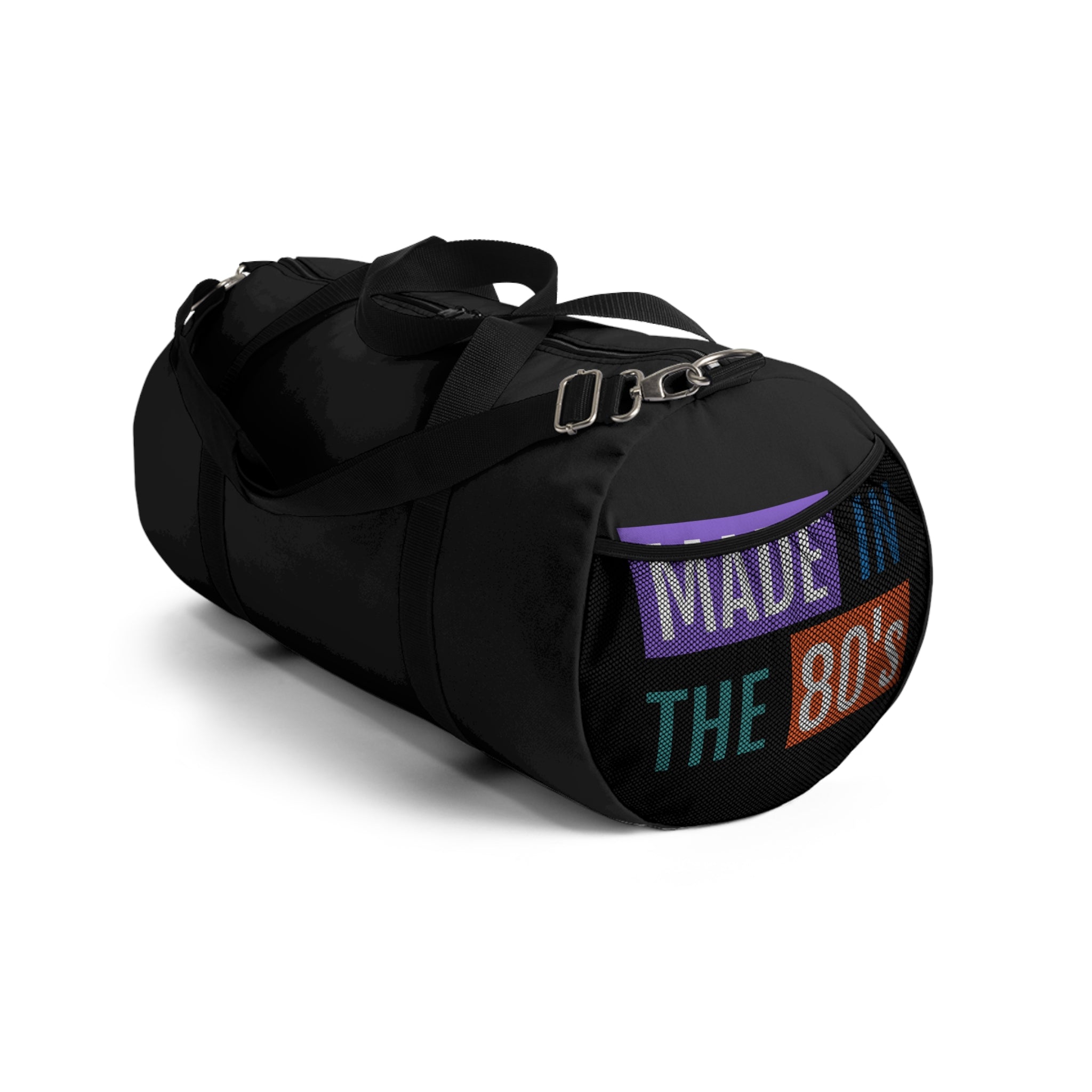 Made In [Place] Black Athletic Duffel Bag — Spacious Weekender Gym Travel Tote