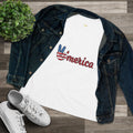 'Merica Peace Sign Tee — Women's Patriotic 4th of July Shirt