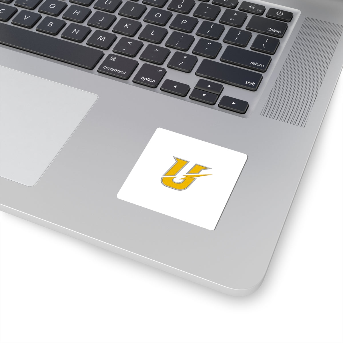 Gold Lightning U Sticker — Sports Team Logo Kiss-Cut Vinyl Sticker