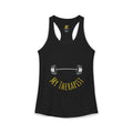 My Therapist Is a Barbell - Racerback Tank — Women's Weightlifting Gym Tank Top